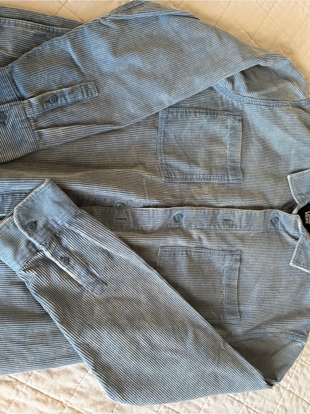 Vans Men’s Light Blue Corduroy Pants - Classic Straight Fit